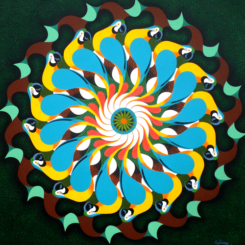 Quadro Mandala - Arara Canindé